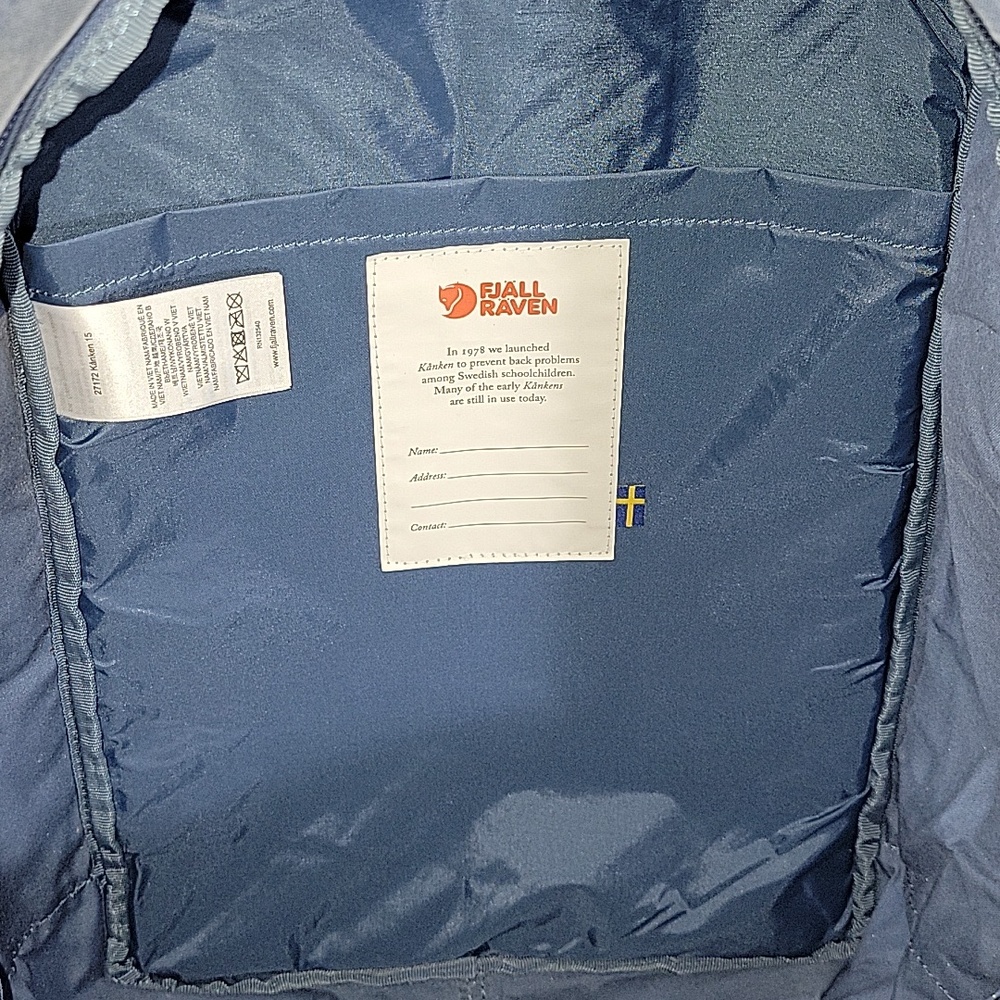 Fjallraven Kanken Rusty Blue Canvas Backpack - Picture 15 of 16